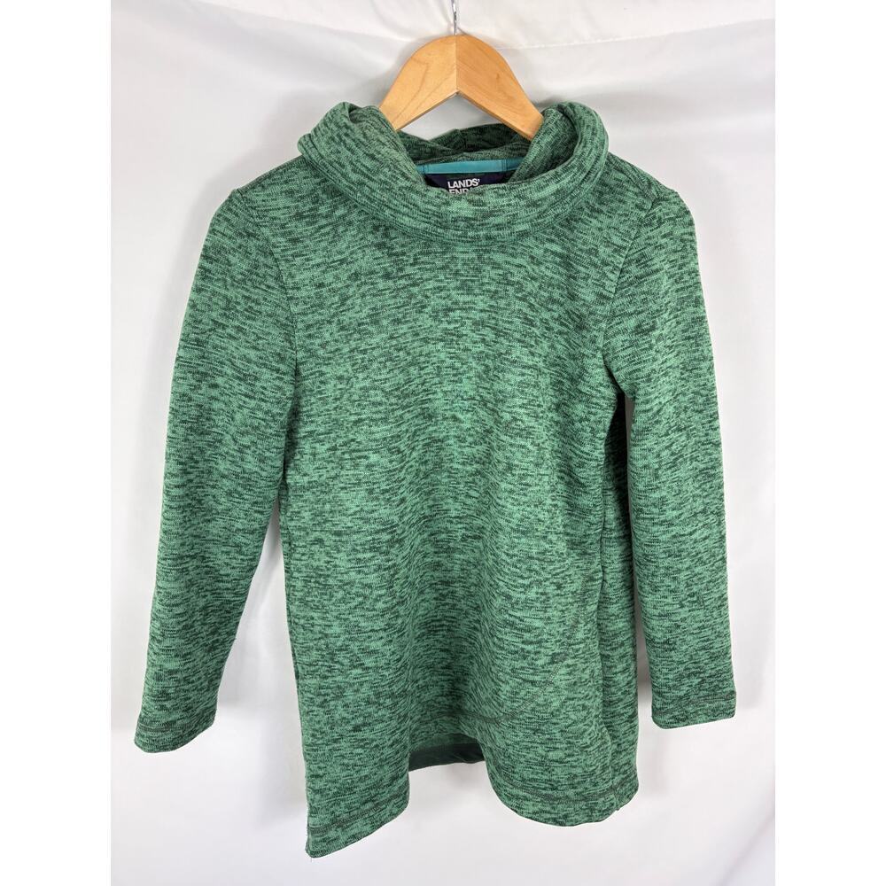 Lands End Fleece Lined Mock Neck Sweater Size XS